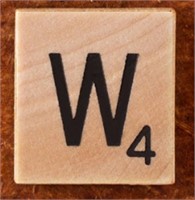 200 Scrabble Tiles - Natural Wood - Letter W