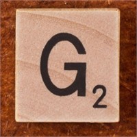 200 Scrabble Tiles - Natural Wood - Letter G