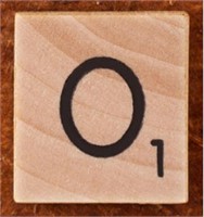 200 Scrabble Tiles - Natural Wood - Letter O