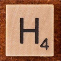 200 Scrabble Tiles - Natural Wood - Letter H