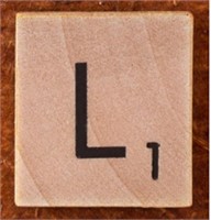 200 Scrabble Tiles - Natural Wood - Letter L