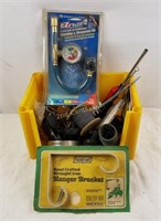 Lot W/ Hooks Brushes Casters Air Gauge & More