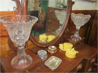 2X$ 14" Crystal Pedestal Bowls