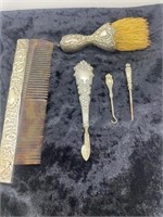 Vintage Lot of sterling Vanity Set