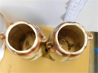 2 CERAMIC FOOTED VASES