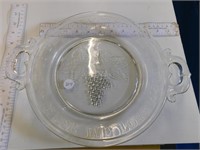 GLASS SERVING TRAY WITH HANDLES
