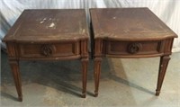 Vintage Matching End Tables w/ Dovetailed Joints