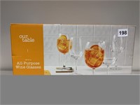 OUR TABLE ALL PURPOSE WINE GLASSES SET OF 12 IN