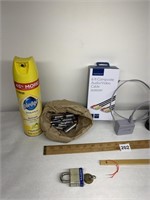 CLEANING PRODUCTS, MASTER LOCK/KEY, AV CABLE,