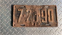 1943 NOVA SCOTIA LICENCE PLATE