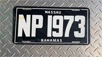 1973 NASSAU BAHAMAS LICENCE PLATE