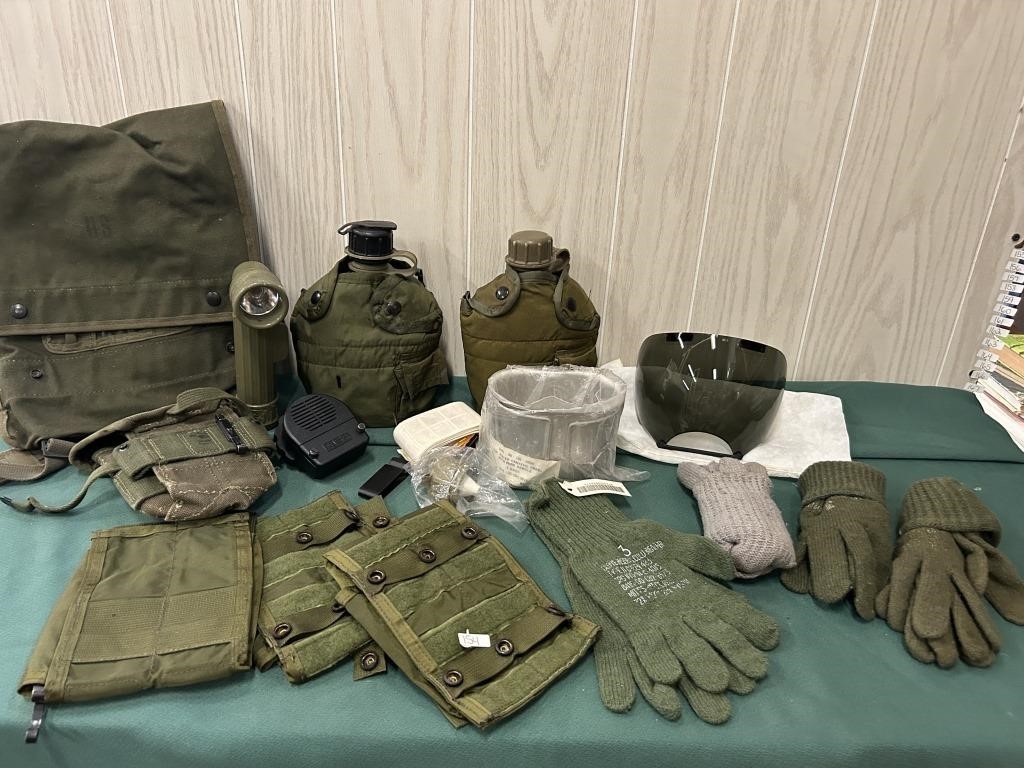 Large Lot of Military Field Gear