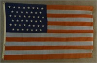 AMERICAN FLAG W/ 46 STARS, LINEN 36" X 58"