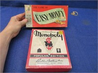 2 old games (monopoly & easy money)
