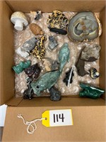 12" x 12' Box Lot Stone Animals as Shown