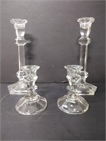 Glass Candle Stick Holders