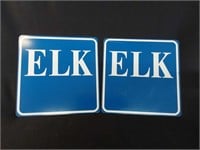2 Metal ELK signs