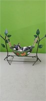 New..Lounging Cat on Hammock with solar light 14"