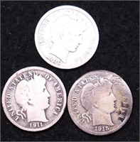 3 BARBER DIMES