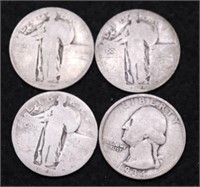 4 SILVER QUARTERS