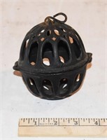 VINTAGE CAST IRON BIRD CAGE STRING HOLDER