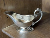 Ornate Silver Gravy Server