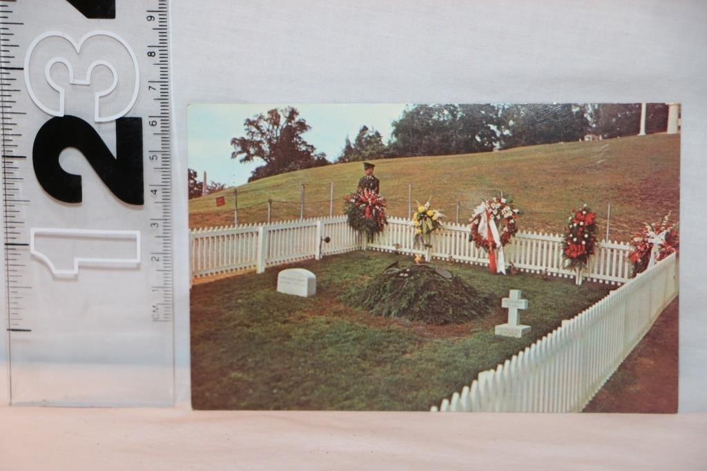 Post Card of Early John F Kennedy Grave