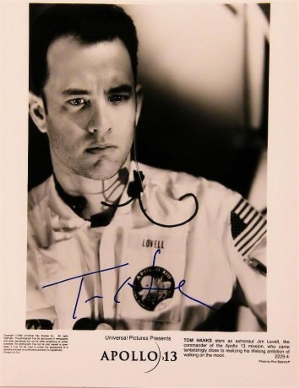 Tom Hanks signed Apollo 13 promo photo