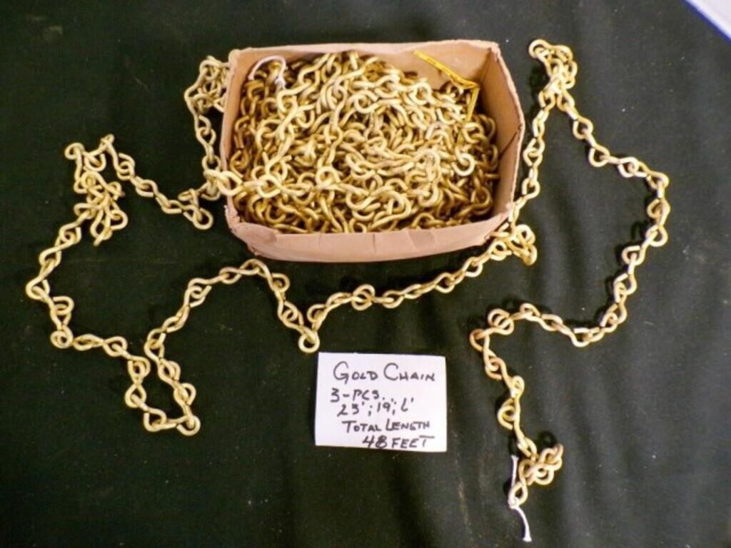 3 pc gold chain 48 ft