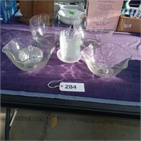 Pyrex Bowls with other Glassware