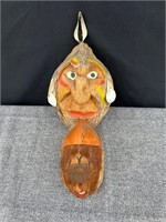 Hand Carved Coconut Tribal Head