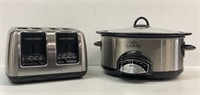 Stainless Crockpot & Toaster