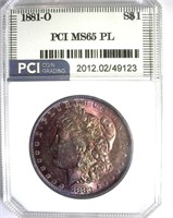1881-O Morgan PCI MS65 PL Purple Toning