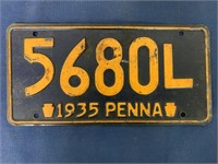 1935 Pennsylvania License Plate