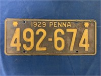 1929 Pennsylvania License Plate