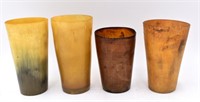 4 Early Horn Cups