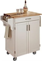 Homestyles Cuisine Kitchen Cart, Wood Top, 18.75 x