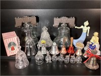 Vintage Collection of Crystal Bell Set and Fruit