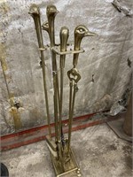 Brass Color Fireplace Tool Set