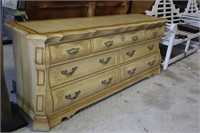 French style 7 drawer dresser 76" X 21" X 31"H