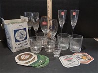 Miscellaneous Drinking Glasses and 100 Different C