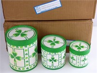 St. Patrick Gift Packaging- Shamrock Canisters