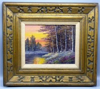 Olshof Stoltz Sundown Landscape Oil Painting