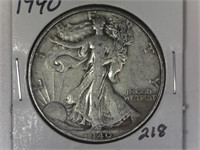 1940 Walking Liberty Half Dollar