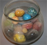 SELECTION OF MARBLE/ALABASTER EGGS