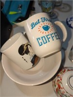 (2) Coffee Mugs, Bowl