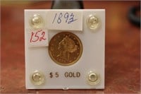 1893 US $5.00 Liberty Gold (AU)