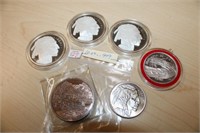 10 oz. 1 and 2 oz. .999 Silver rounds