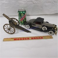 Tin cannon & toy car