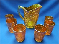 Imperial Marigold 7pc Imperial Grape Water Set